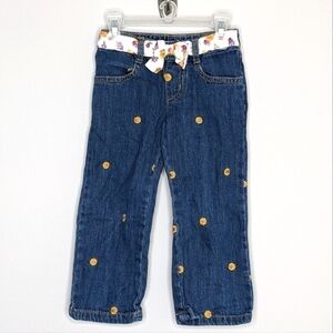 Gymboree Sunflower Embroidered Jeans Pants 2T